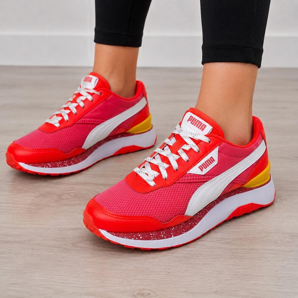 Puma Cruise Rider Brainfreeze Girls Grade School Sneakers Orange Coral Size 4
